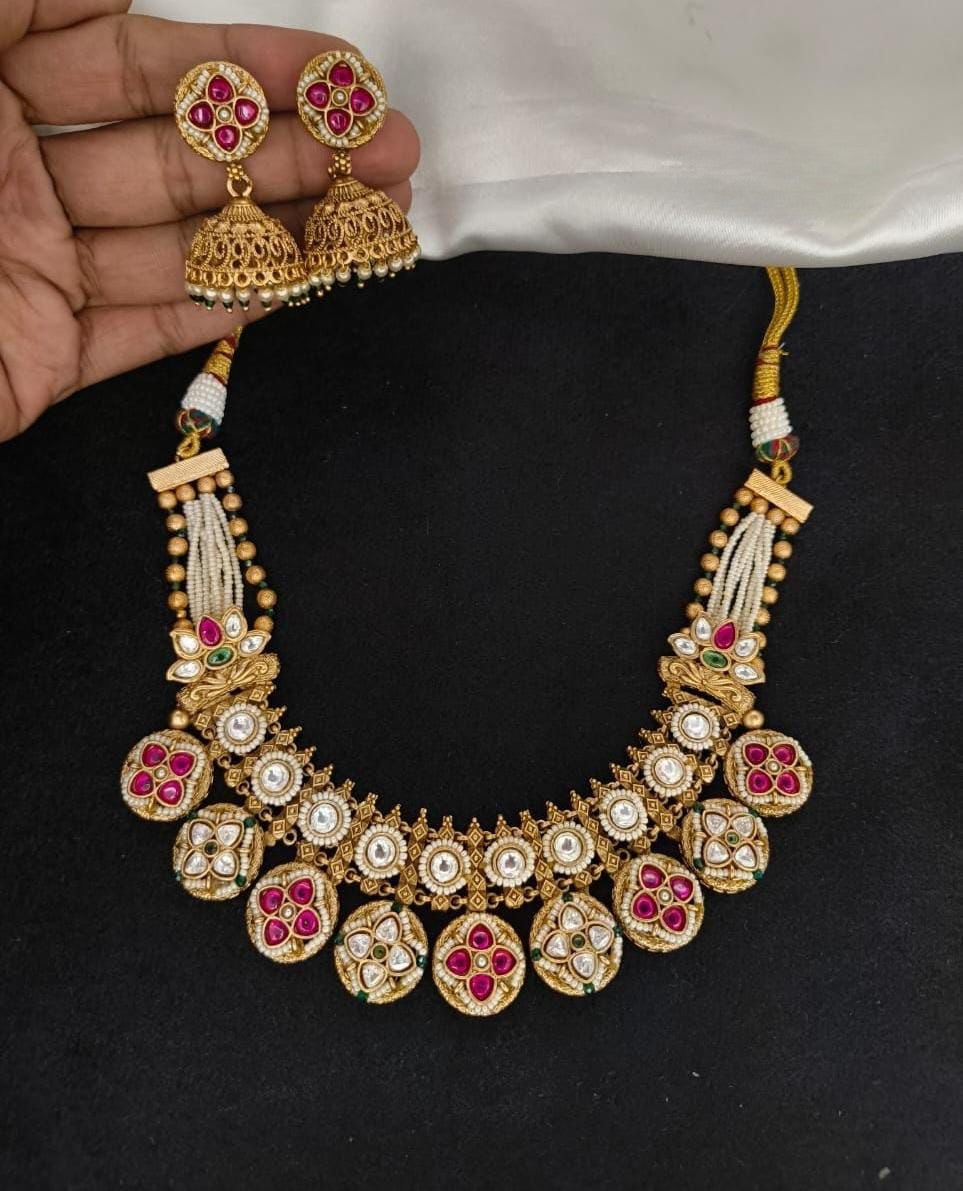 Pearl Necklace Set - Rajwadi Designs