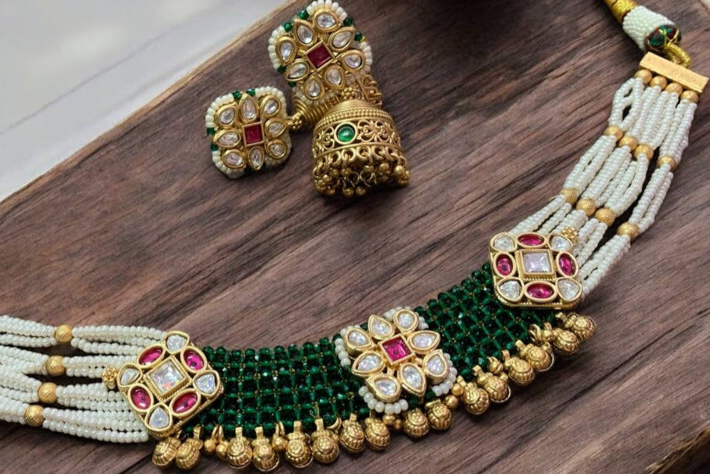 Rajwadi Chocker set with earrings