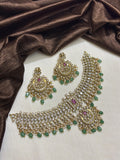 Chandbali Design Kundan Stones Choker Set With Earrings