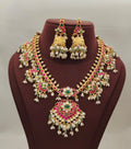 Traditional Short Guttapusalu Neckset With Earrings