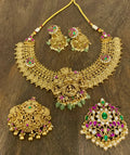Changeable Pendant Kaasu Necklace Set With Earrings