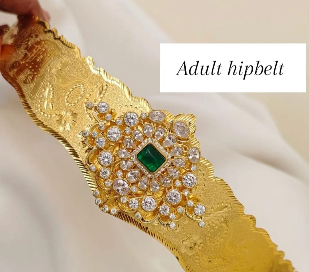 Mossionite Stone Pendant Design Adult Hip/Waist Belt