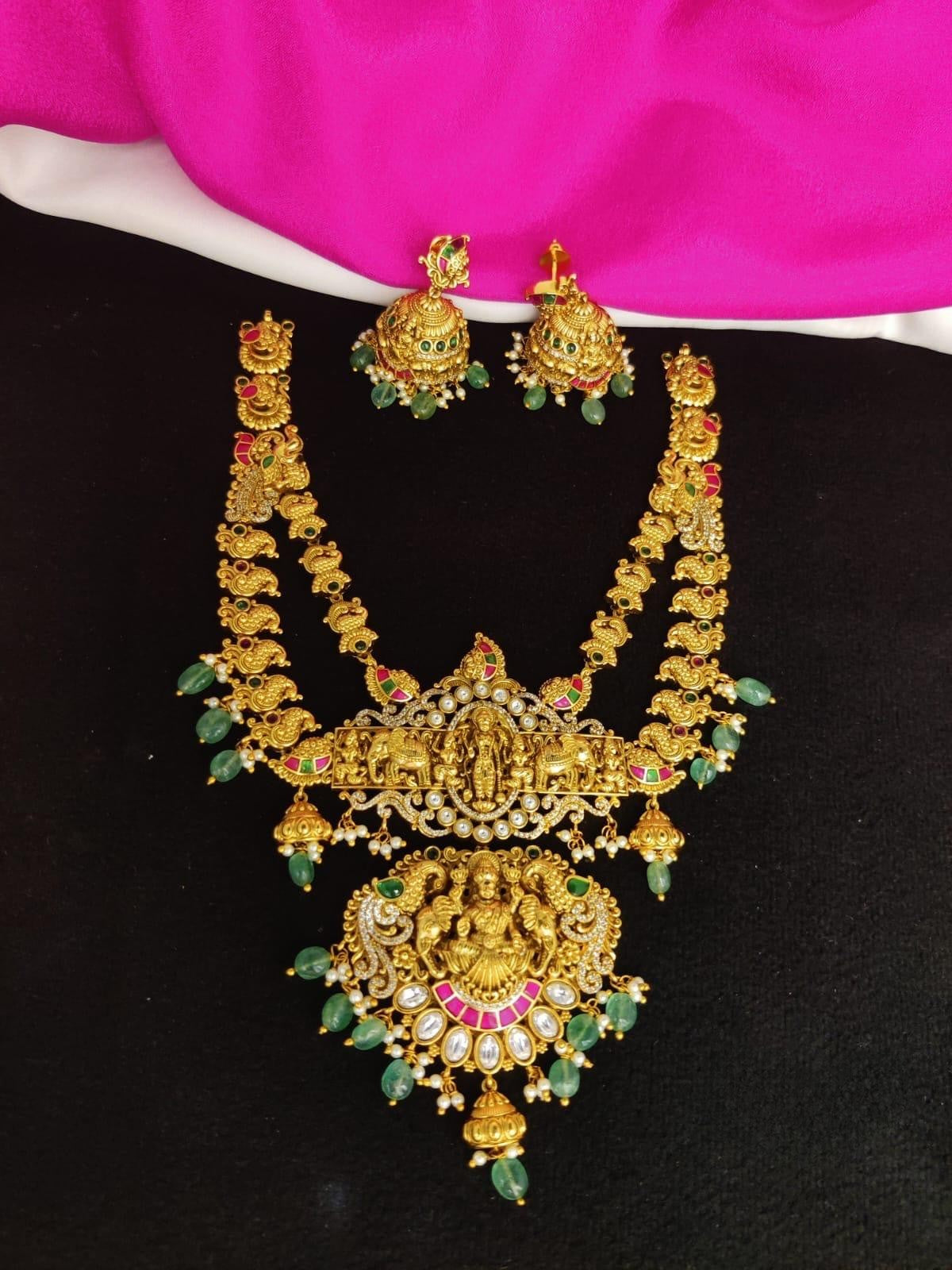 Grand look Lakshmi pendant set in layers