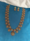 Traditional Coin Design Necklace Set With Earrings - Kaasu Model