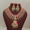 Beautiful Jadau Kundan Necklace Set With Earrings