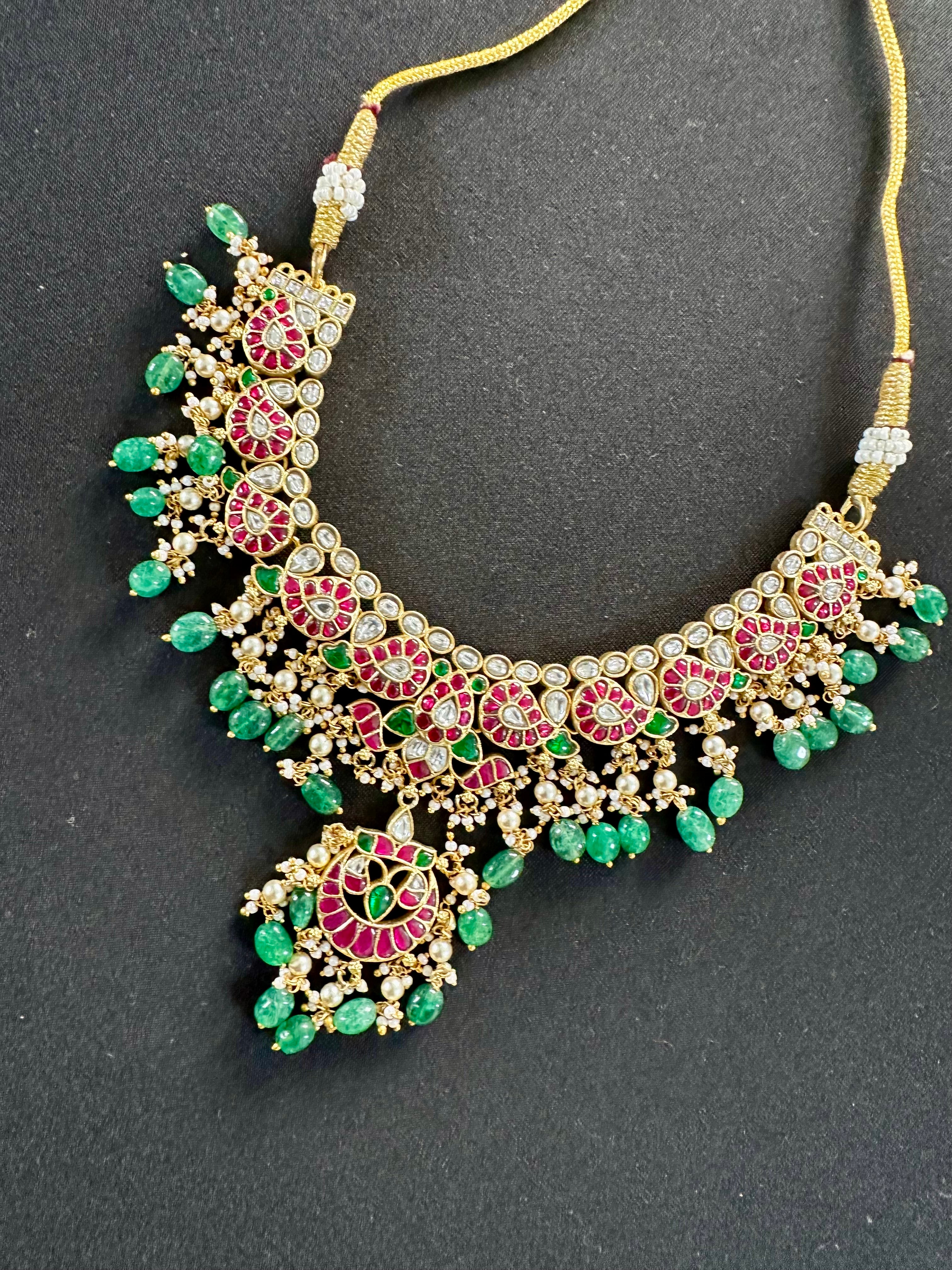 JadaunKundan Multicolor Necklace Set