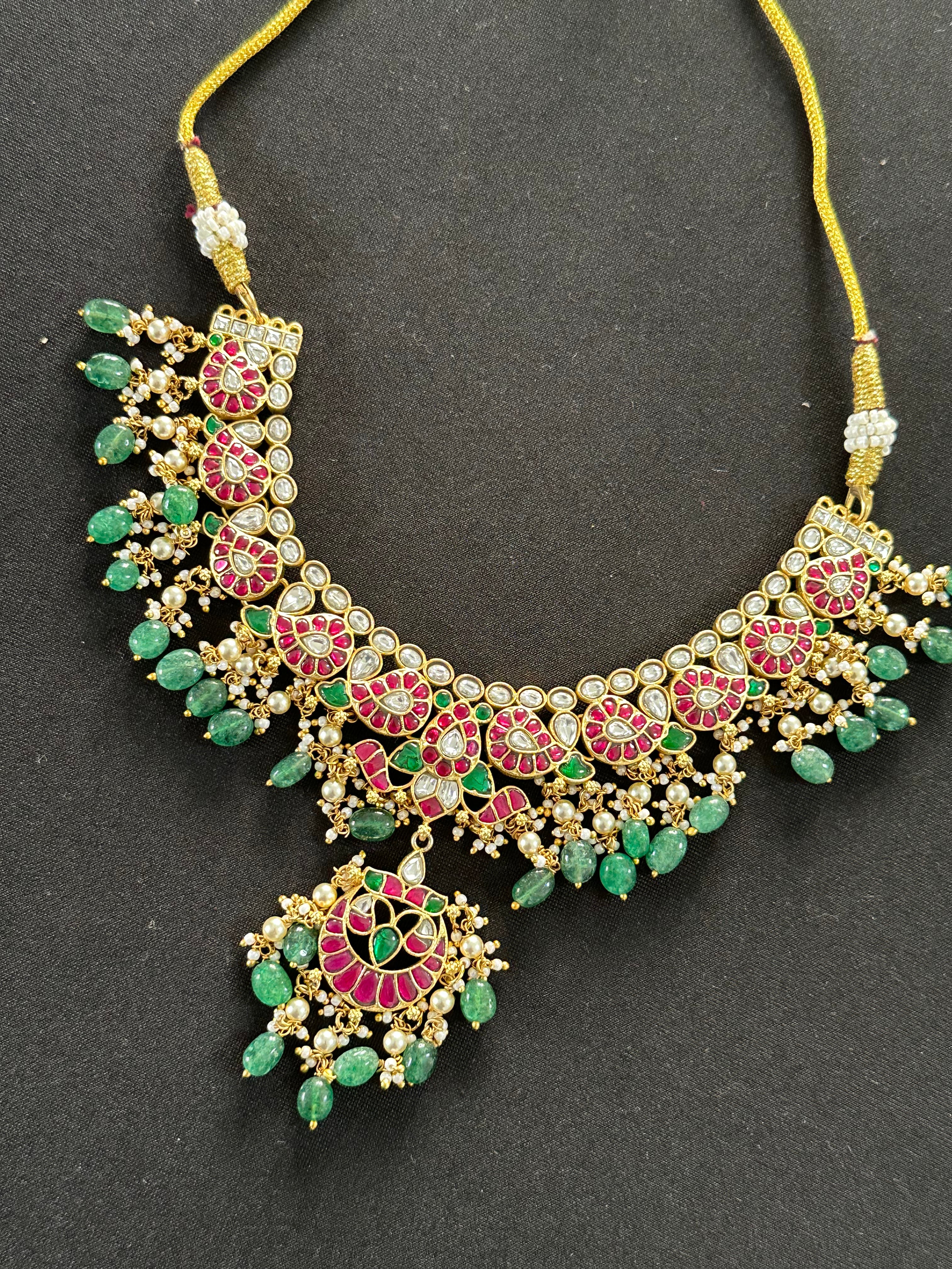 JadaunKundan Multicolor Necklace Set