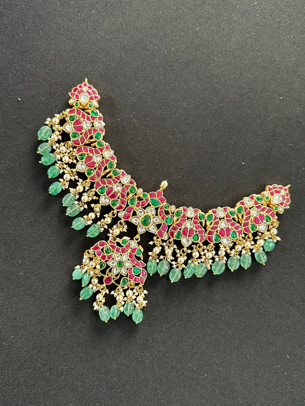 Peacock Design Multicolor Jadau Kundan Set