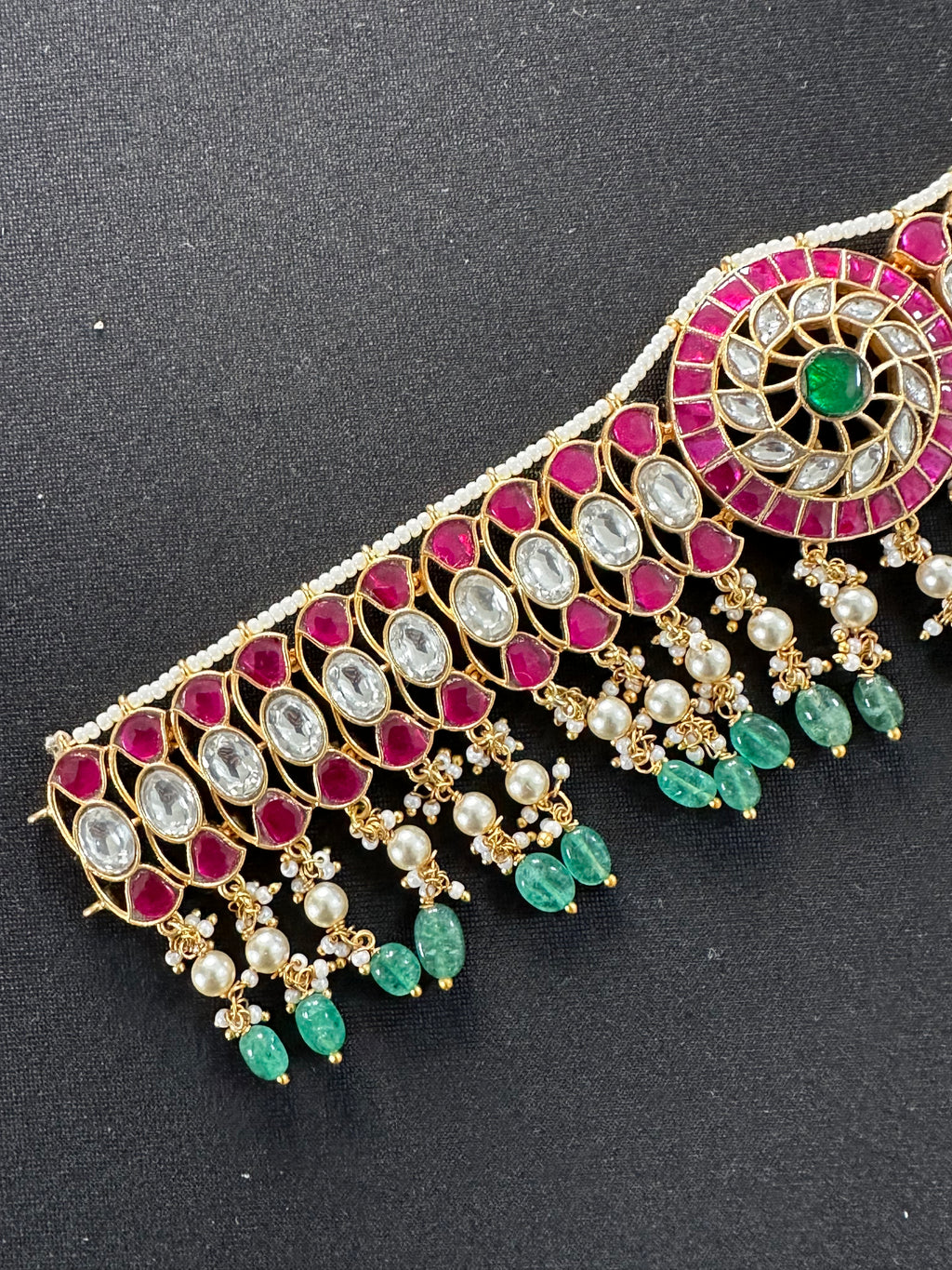 Jadau Kundan Multicolor Choker Set