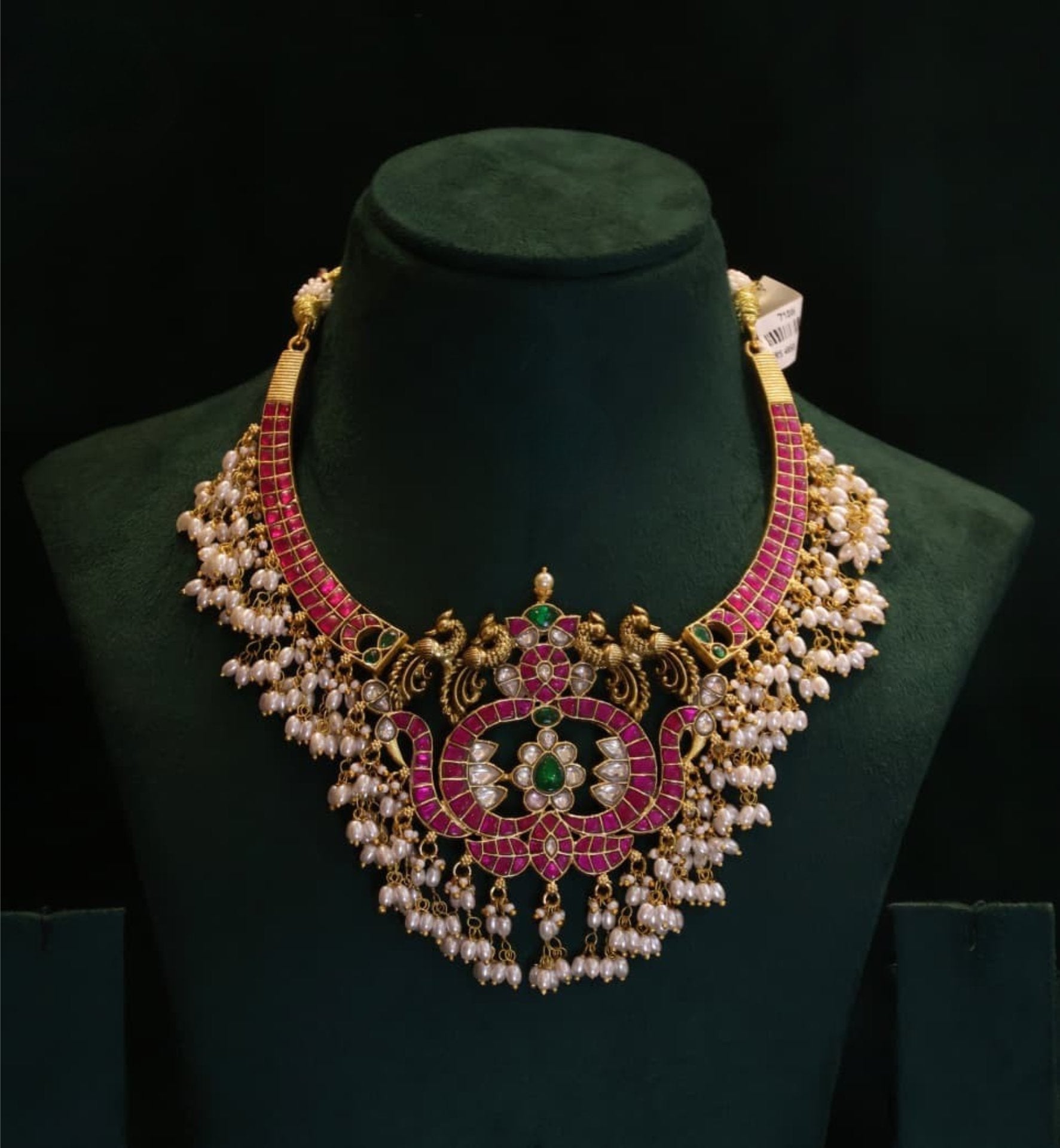 Peacock Design Hasli Jadau Kundan Set