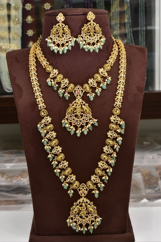 Krishna design bridal set with earrings