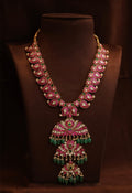 Mango Design Jadau Kundan Long Detachable Pendant Set .