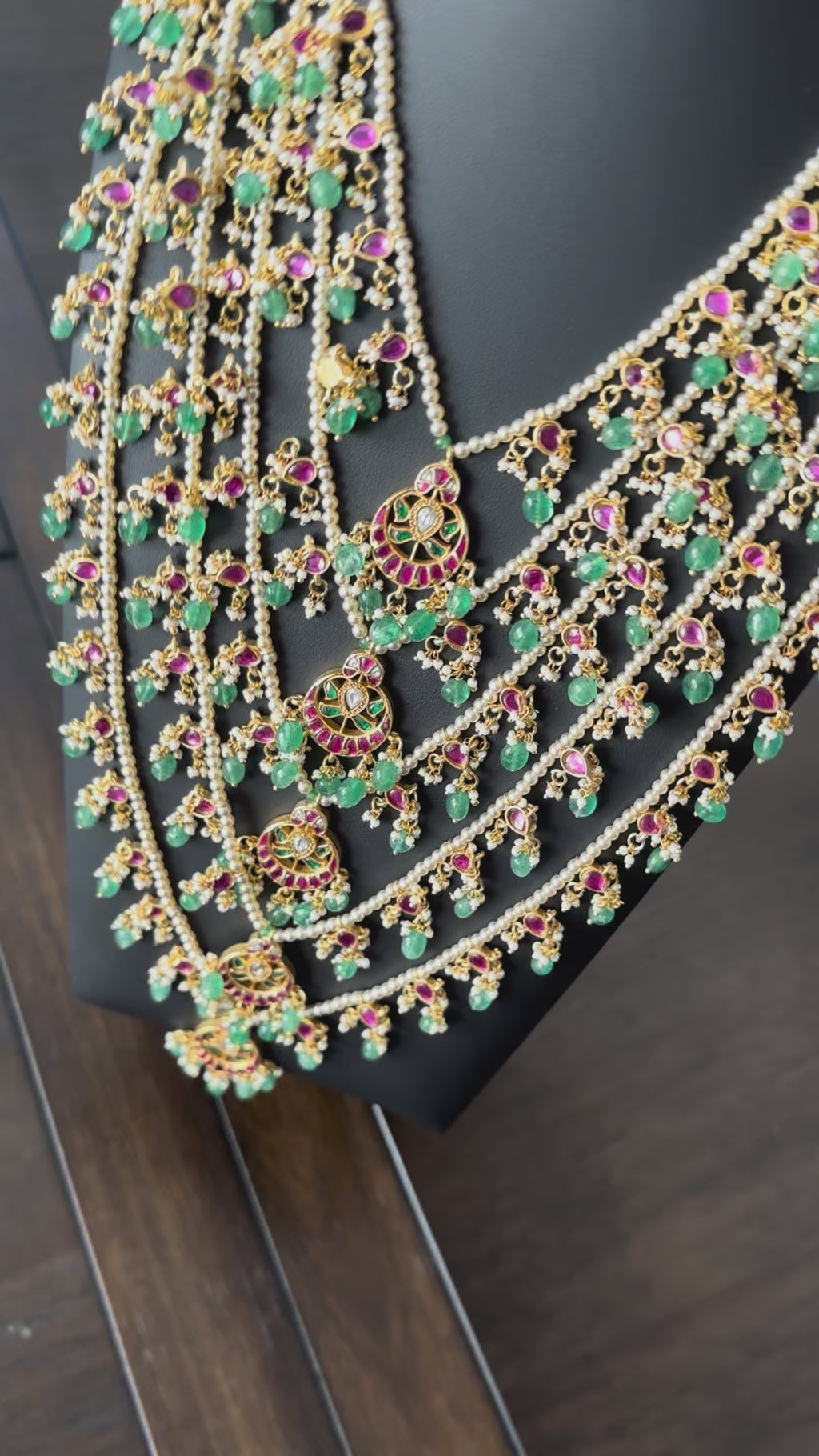 Pearl 5 Layer Jadau Kundan Raani Haar