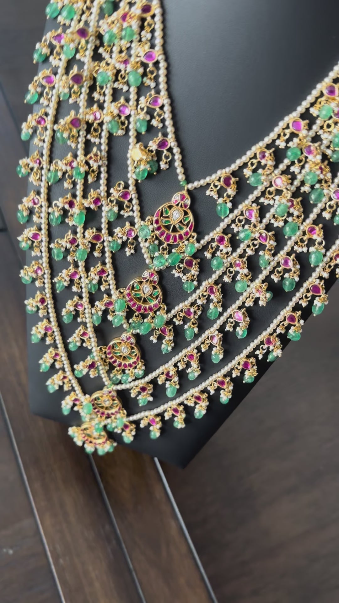 Pearl 5 Layer Jadau Kundan Raani Haar